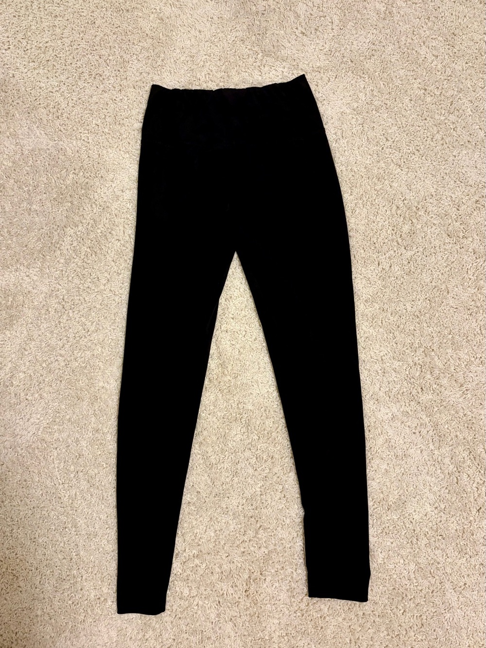 Black Suede Stretch Leggings